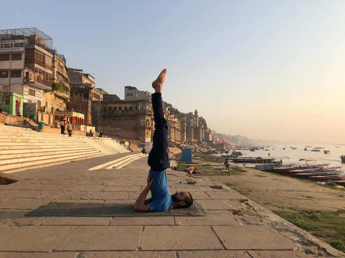Personal Yoga Asana Meditation Trainer Teacher Instructor Class Online and In Person, Individual & Group Class Varanasi Banaras Ganga Ghat