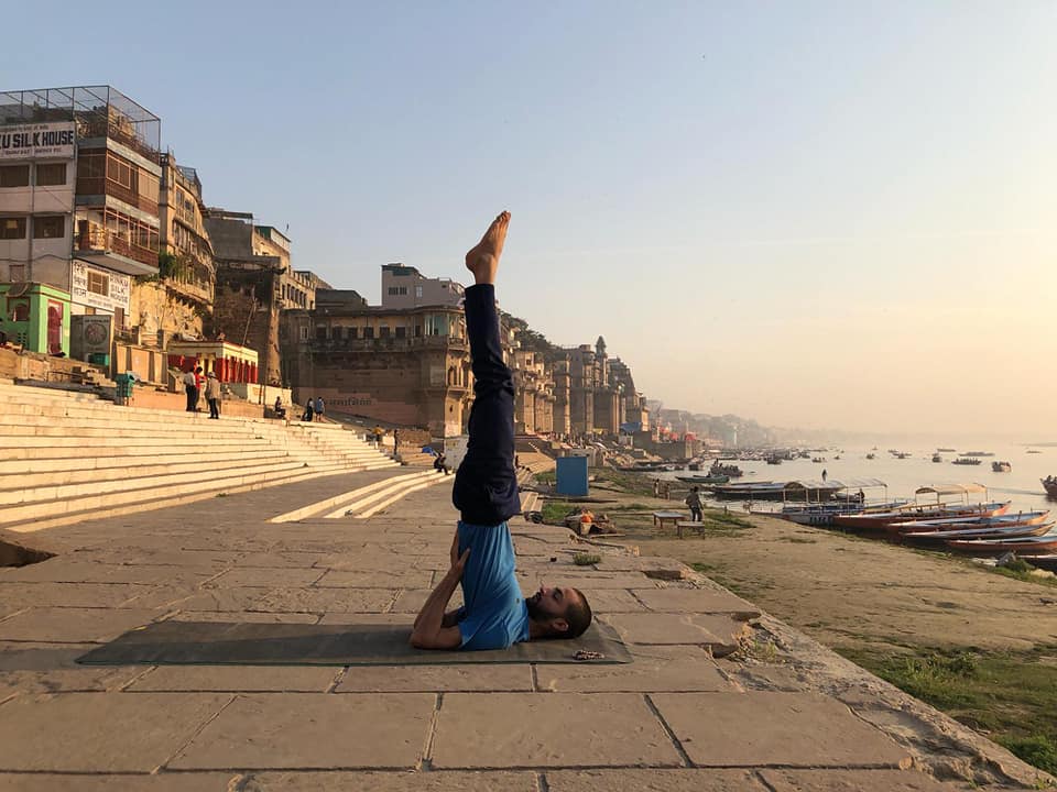 Personal Yoga Asana Meditation Trainer Teacher Instructor Class Online and In Person, Individual & Group Class Varanasi Banaras Ganga Ghat