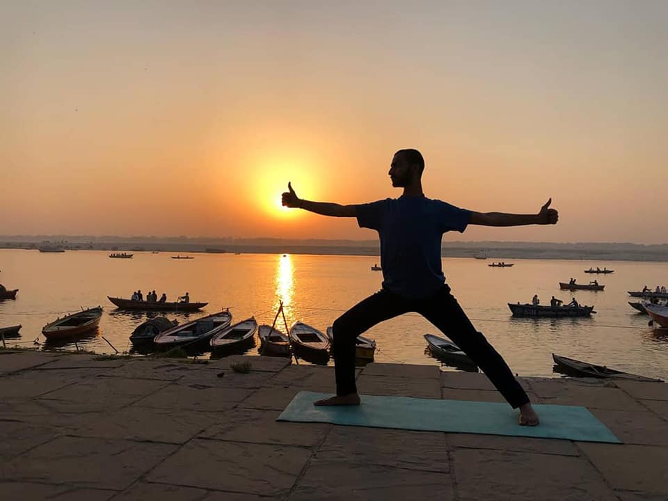 Personal Yoga Asana Meditation Trainer Teacher Instructor Class Online and In Person, Individual & Group Class Varanasi Banaras Ganga Ghat