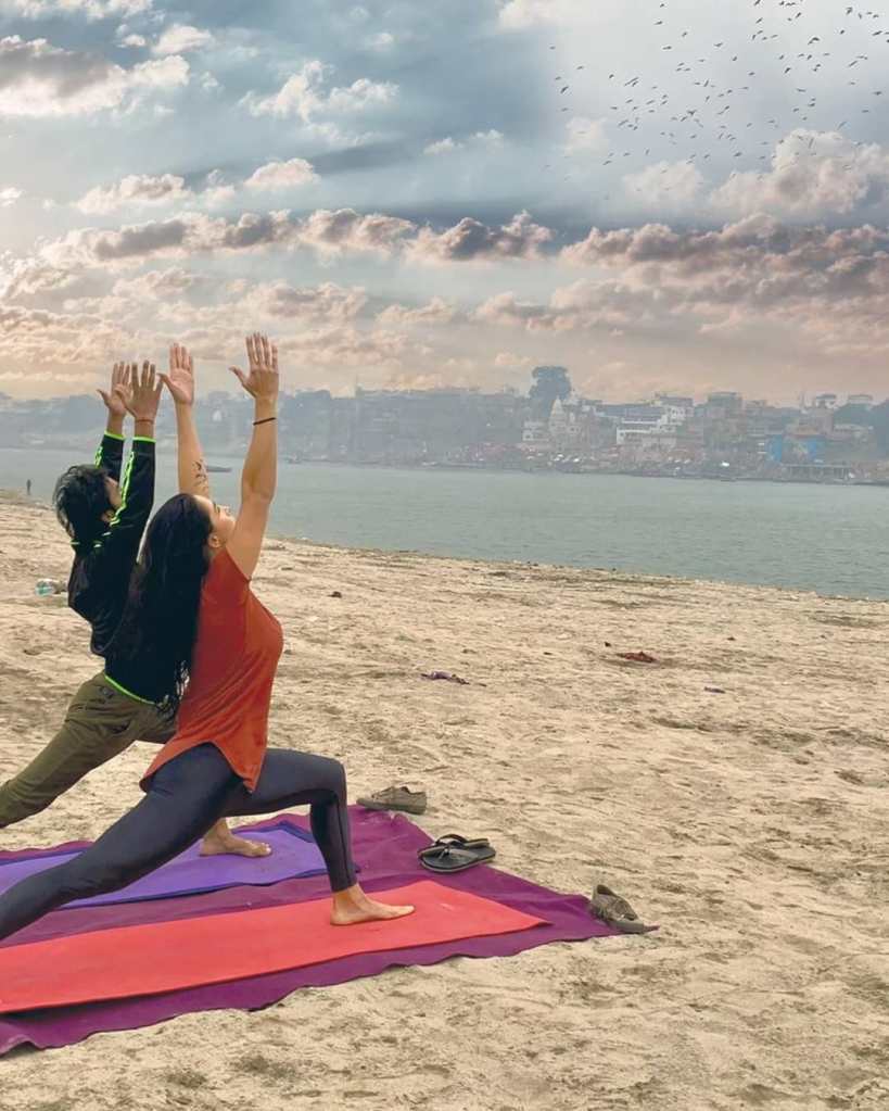 Personal Yoga Asana Meditation Trainer Teacher Instructor Class Online and In Person, Individual & Group Class Varanasi Banaras Ganga Ghat