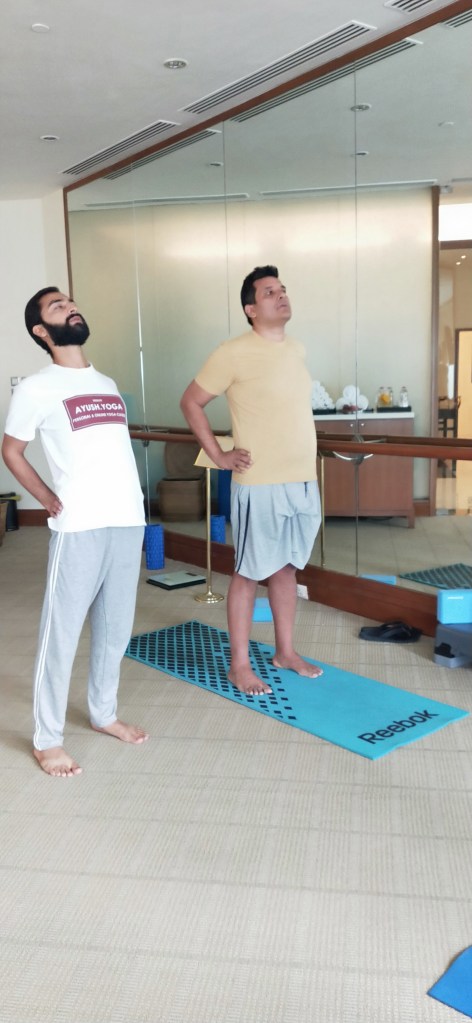 yoga online class asana pranayam meditation varanasi banaras kashi ganga ghat sunrise view hathayoga yogateacher ayushyoga session group private mat pose 