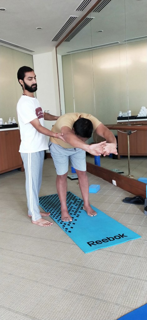 yoga online class asana pranayam meditation varanasi banaras kashi ganga ghat sunrise view hathayoga yogateacher ayushyoga session group private mat pose 