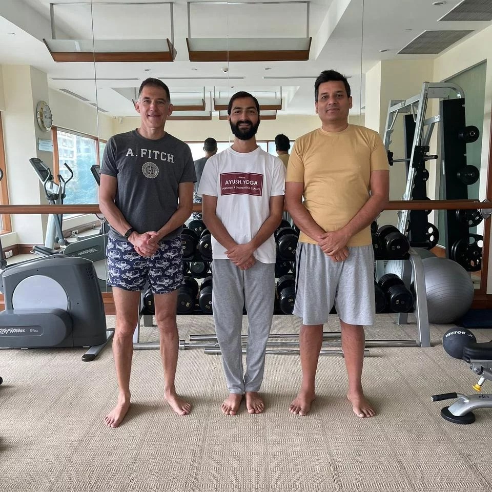 yoga online class asana pranayam meditation varanasi banaras kashi ganga ghat sunrise view hathayoga yogateacher ayushyoga session group private mat pose 