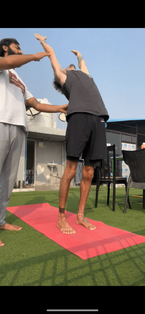 yoga online class asana pranayam meditation varanasi banaras kashi ganga ghat sunrise view hathayoga yogateacher ayushyoga session group private mat pose