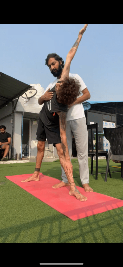 yoga online class asana pranayam meditation varanasi banaras kashi ganga ghat sunrise view hathayoga yogateacher ayushyoga session group private mat pose