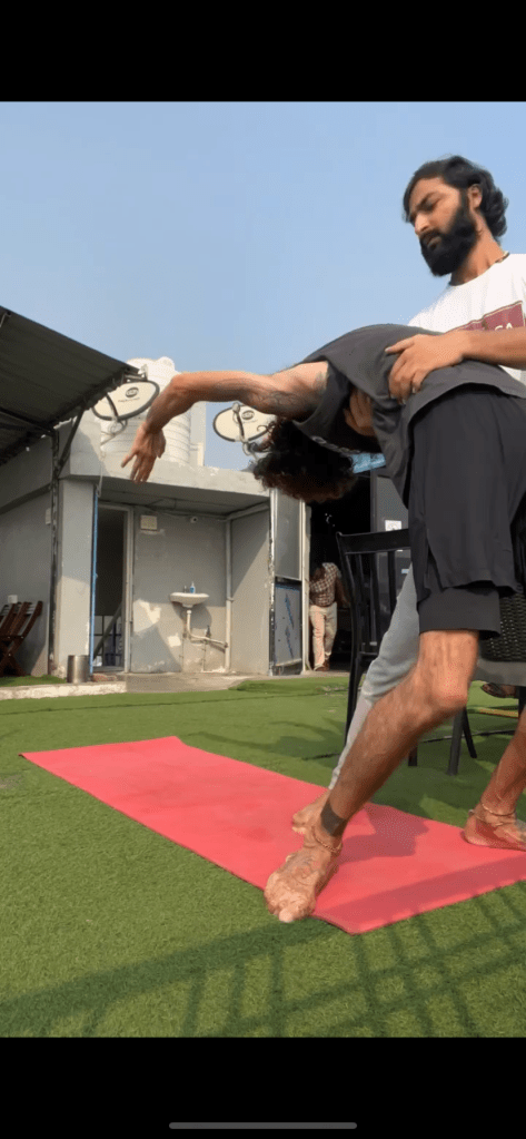 yoga online class asana pranayam meditation varanasi banaras kashi ganga ghat sunrise view hathayoga yogateacher ayushyoga session group private mat pose