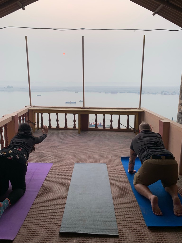 yoga onlineyoga yogaclass asana pranayam meditation varanasi banaras kashi ganga ghat sunriseyoga view hathayoga yogateacher ayushyoga yogasession groupyoga privateyoga yogamat yogapose yogainvaranasi yogawithayush yogaontheghat 