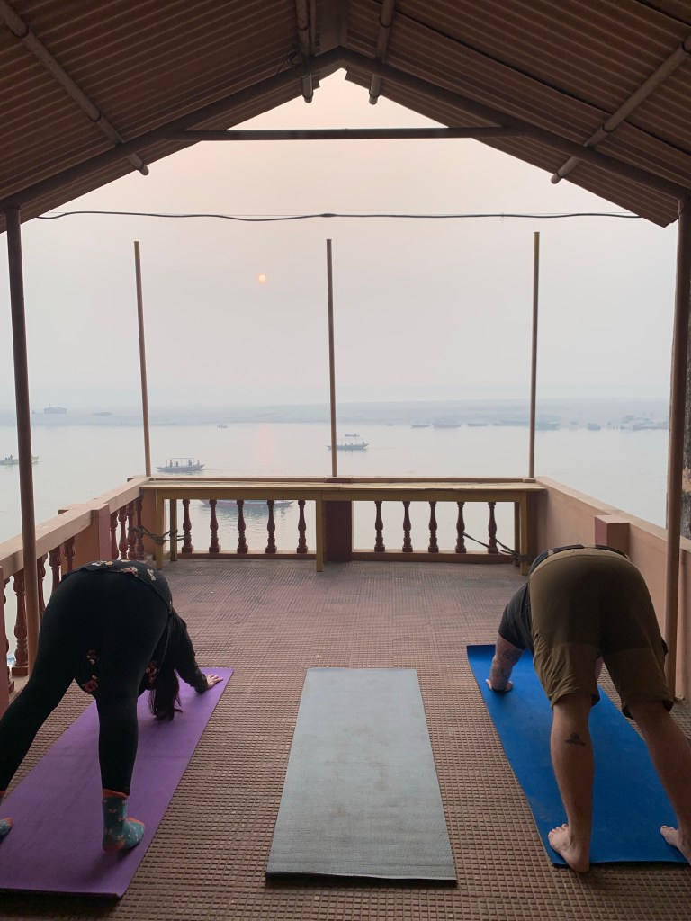 yoga onlineyoga yogaclass asana pranayam meditation varanasi banaras kashi ganga ghat sunriseyoga view hathayoga yogateacher ayushyoga yogasession groupyoga privateyoga yogamat yogapose yogainvaranasi yogawithayush yogaontheghat 