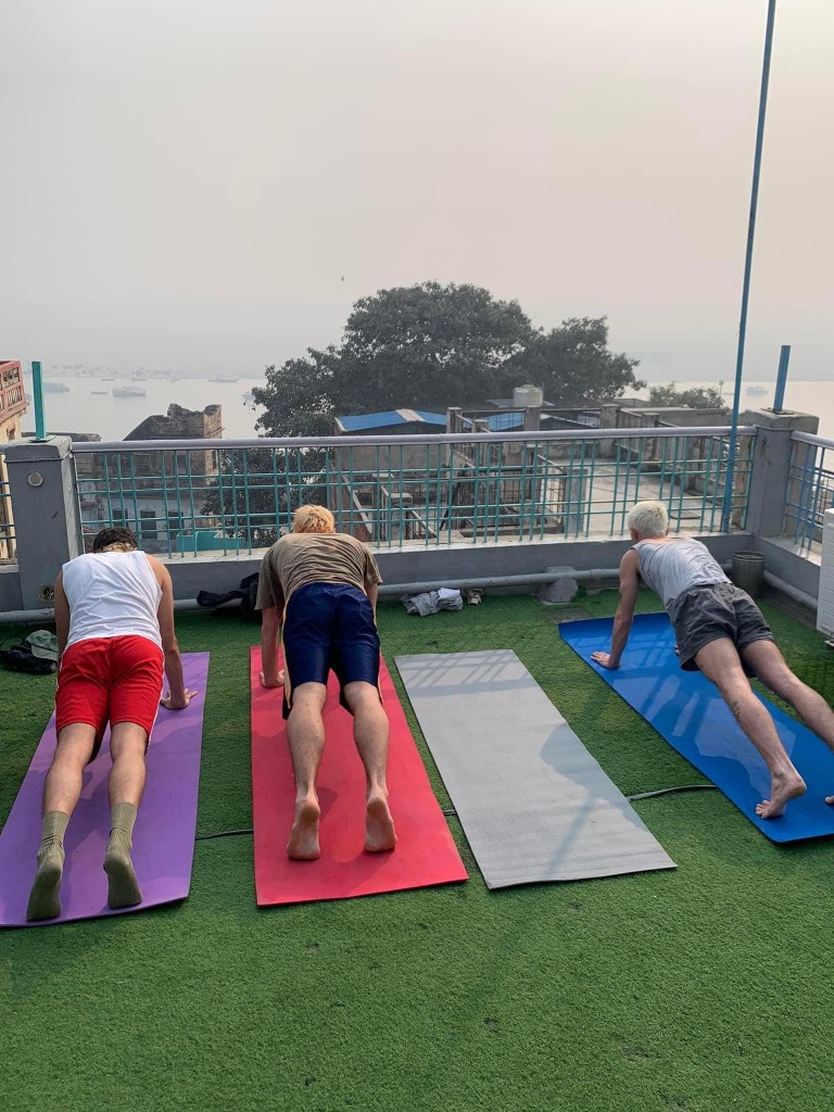 yoga onlineyoga yogaclass asana pranayam meditation varanasi banaras kashi ganga ghat sunriseyoga view hathayoga yogateacher ayushyoga yogasession groupyoga privateyoga yogamat yogapose yogainvaranasi yogawithayush yogaontheghat 