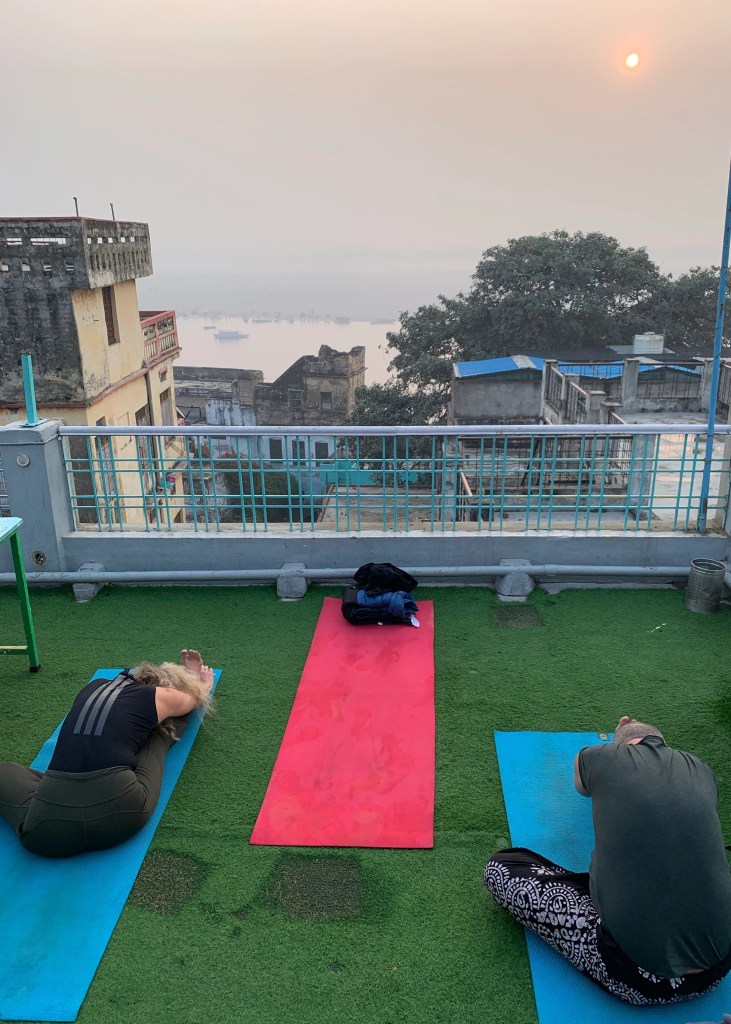 yoga onlineyoga yogaclass asana pranayam meditation varanasi banaras kashi ganga ghat sunriseyoga view hathayoga yogateacher ayushyoga yogasession groupyoga privateyoga yogamat yogapose yogainvaranasi yogawithayush yogaontheghat 