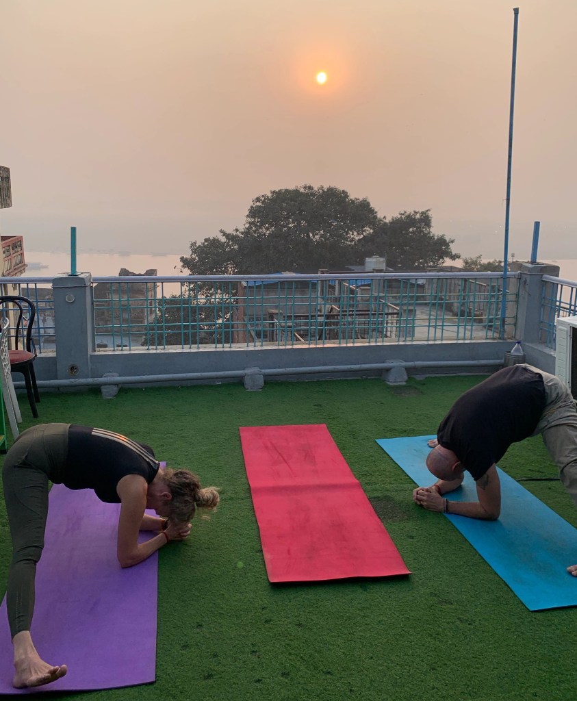 yoga onlineyoga yogaclass asana pranayam meditation varanasi banaras kashi ganga ghat sunriseyoga view hathayoga yogateacher ayushyoga yogasession groupyoga privateyoga yogamat yogapose yogainvaranasi yogawithayush yogaontheghat 