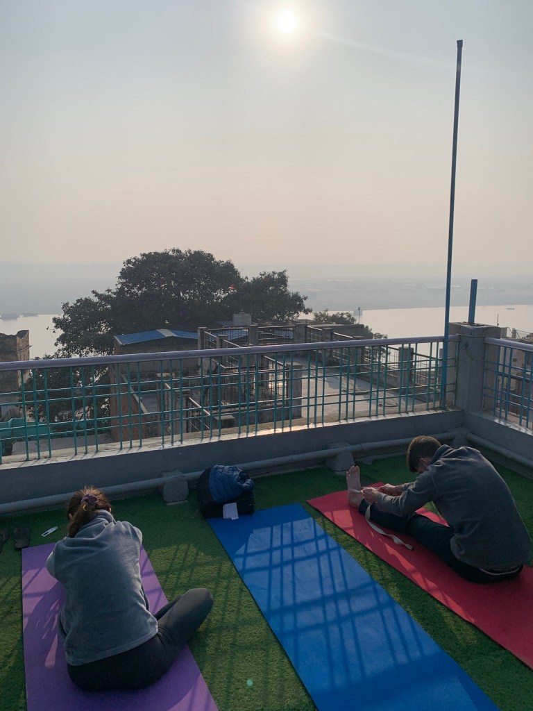 yoga onlineyoga yogaclass asana pranayam meditation varanasi banaras kashi ganga ghat sunriseyoga view hathayoga yogateacher ayushyoga yogasession groupyoga privateyoga yogamat yogapose yogainvaranasi yogawithayush yogaontheghat