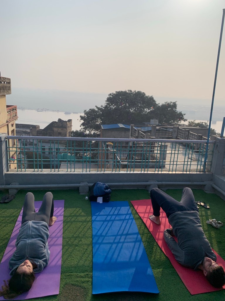 yoga onlineyoga yogaclass asana pranayam meditation varanasi banaras kashi ganga ghat sunriseyoga view hathayoga yogateacher ayushyoga yogasession groupyoga privateyoga yogamat yogapose yogainvaranasi yogawithayush yogaontheghat