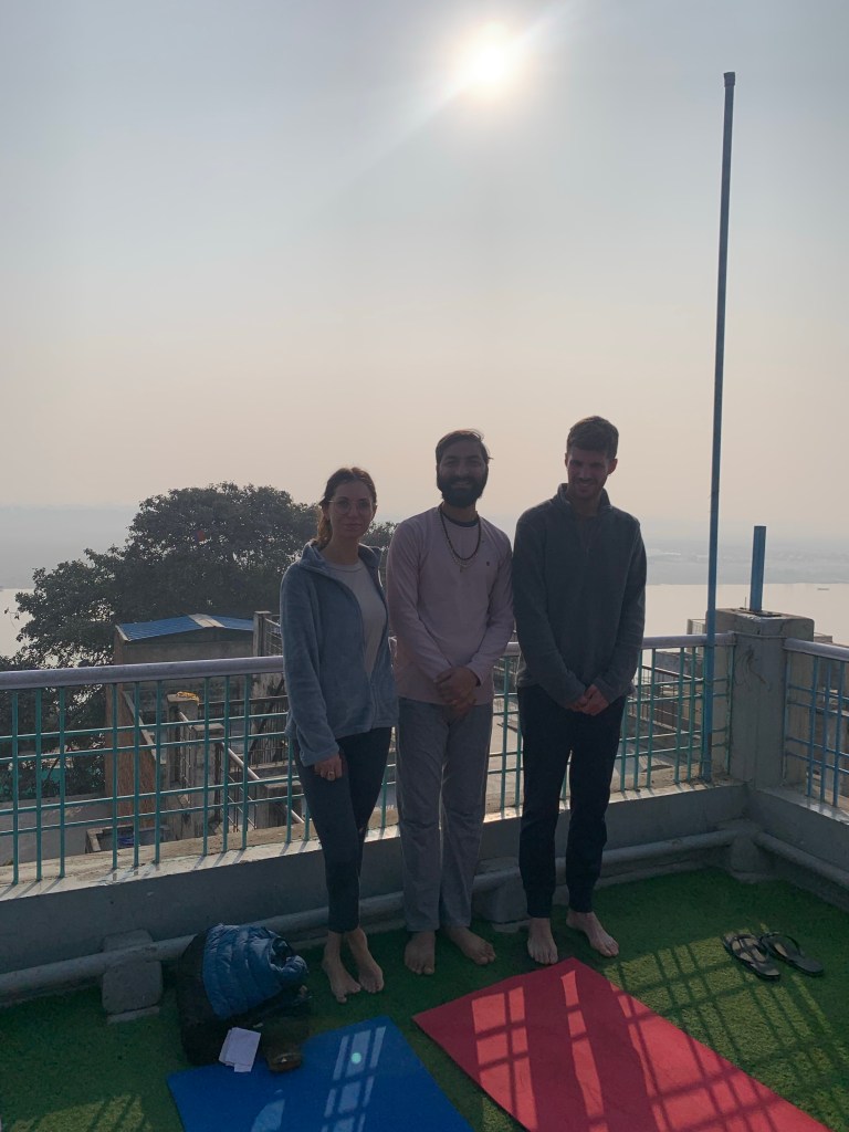 yoga onlineyoga yogaclass asana pranayam meditation varanasi banaras kashi ganga ghat sunriseyoga view hathayoga yogateacher ayushyoga yogasession groupyoga privateyoga yogamat yogapose yogainvaranasi yogawithayush yogaontheghat