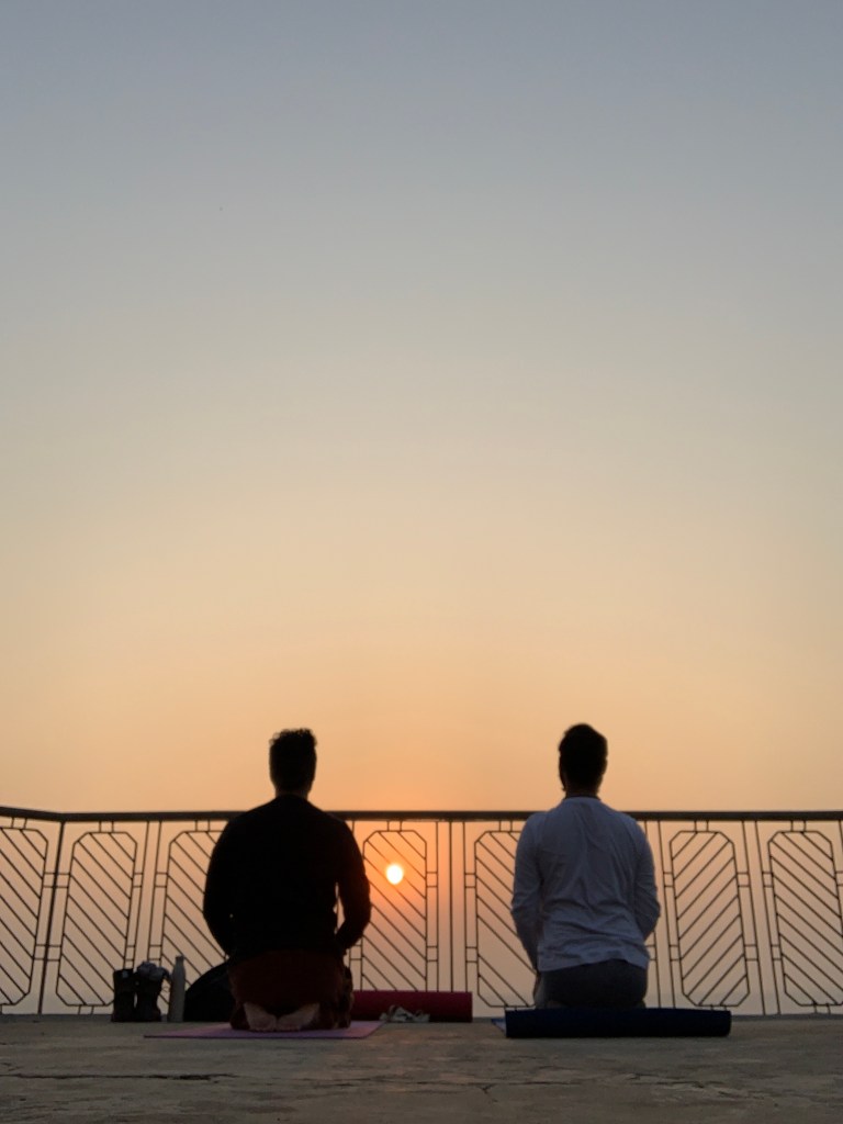 yoga onlineyoga yogaclass asana pranayam meditation varanasi banaras kashi ganga ghat sunriseyoga view hathayoga yogateacher ayushyoga yogasession groupyoga privateyoga yogamat yogapose yogainvaranasi yogawithayush yogaontheghat