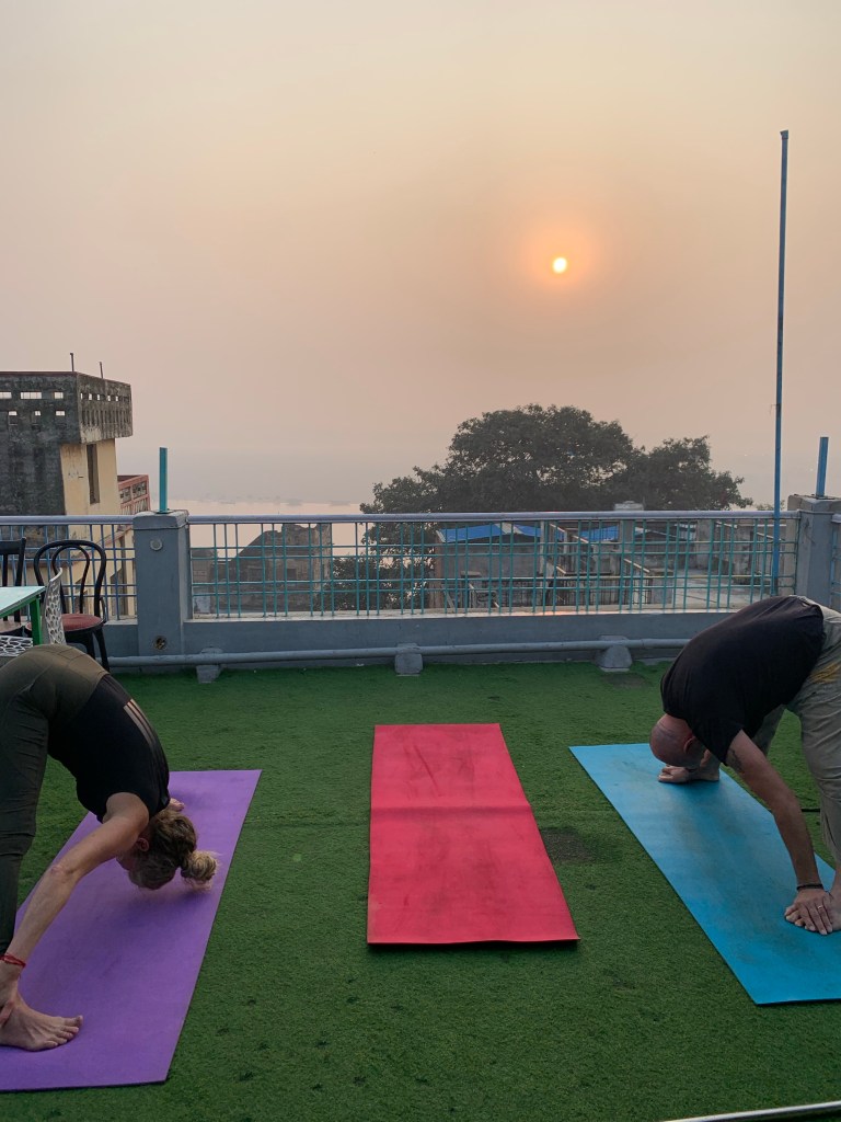 yoga onlineyoga yogaclass asana pranayam meditation varanasi banaras kashi ganga ghat sunriseyoga view hathayoga yogateacher ayushyoga yogasession groupyoga privateyoga yogamat yogapose yogainvaranasi yogawithayush yogaontheghat 