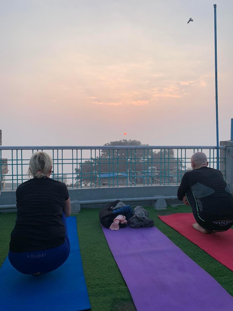 yoga onlineyoga yogaclass asana pranayam meditation varanasi banaras kashi ganga ghat sunriseyoga view hathayoga yogateacher ayushyoga yogasession groupyoga privateyoga yogamat yogapose yogainvaranasi yogawithayush yogaontheghat 