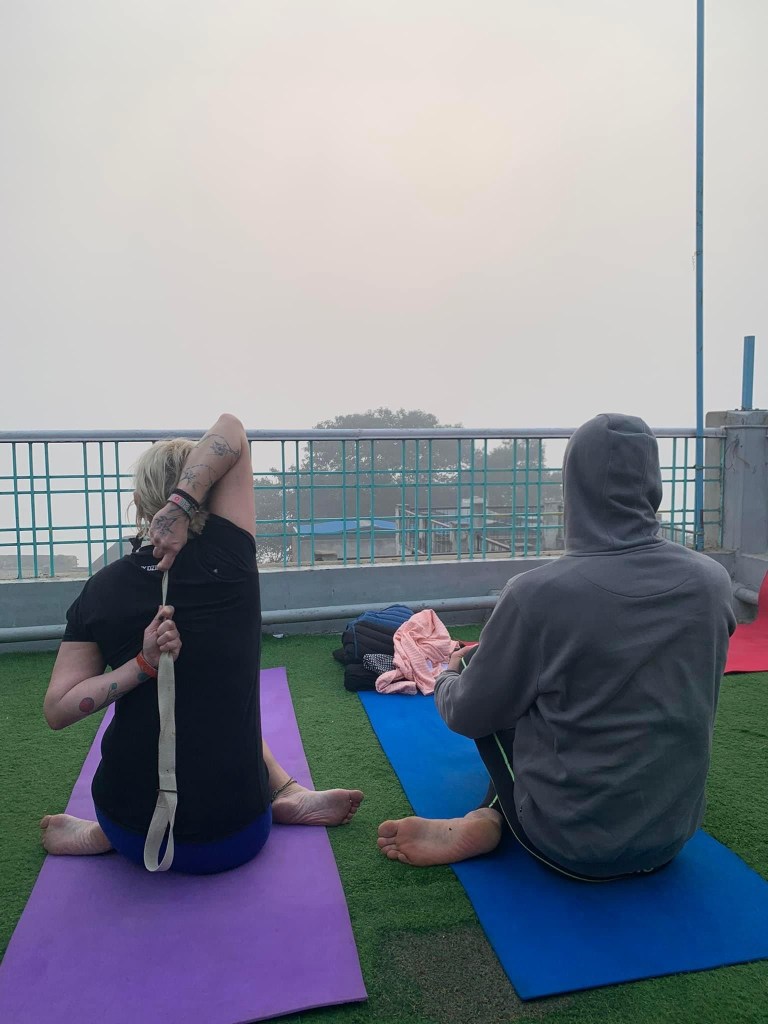 yoga onlineyoga yogaclass asana pranayam meditation varanasi banaras kashi ganga ghat sunriseyoga view hathayoga yogateacher ayushyoga yogasession groupyoga privateyoga yogamat yogapose yogainvaranasi yogawithayush yogaontheghat