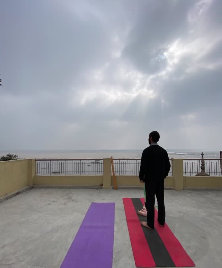 Yoga in Varanasi.