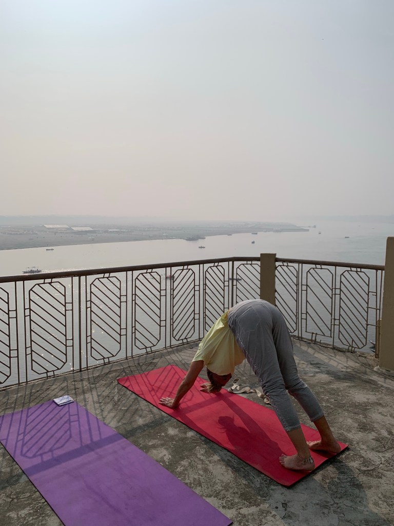 yoga onlineyoga yogaclass asana pranayam meditation varanasi banaras kashi ganga ghat sunriseyoga view hathayoga yogateacher ayushyoga yogasession groupyoga privateyoga yogamat yogapose yogainvaranasi yogawithayush yogaontheghat
