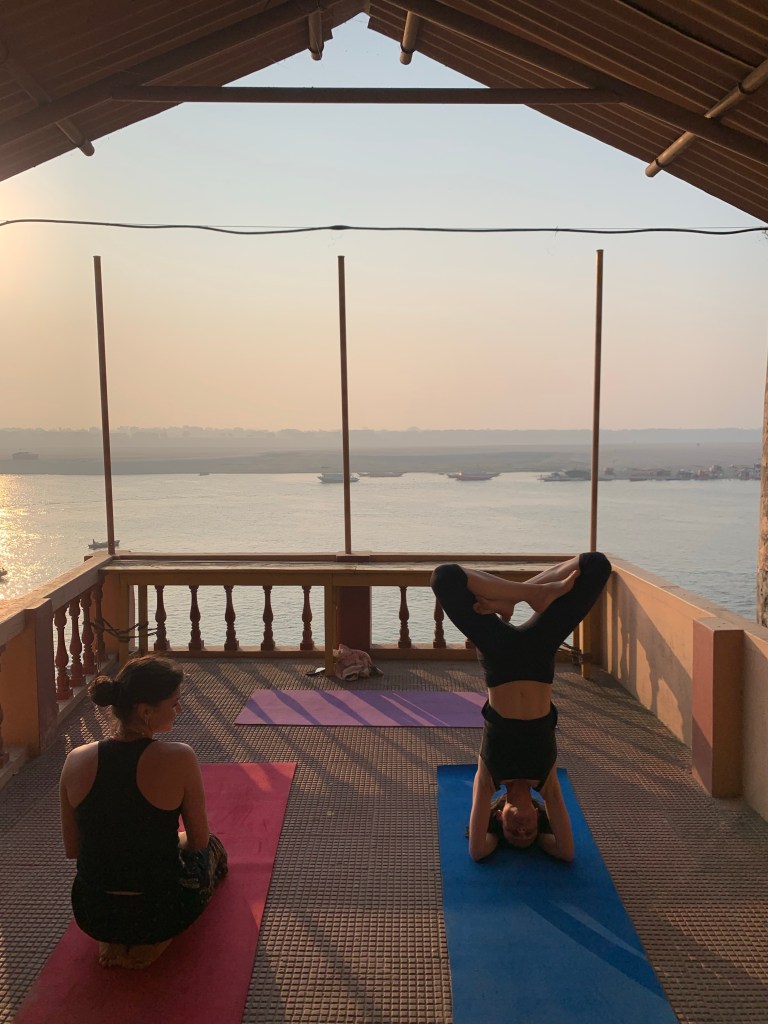 yoga onlineyoga yogaclass asana pranayam meditation varanasi banaras kashi ganga ghat sunriseyoga view hathayoga yogateacher ayushyoga yogasession groupyoga privateyoga yogamat yogapose yogainvaranasi yogawithayush yogaontheghat 
